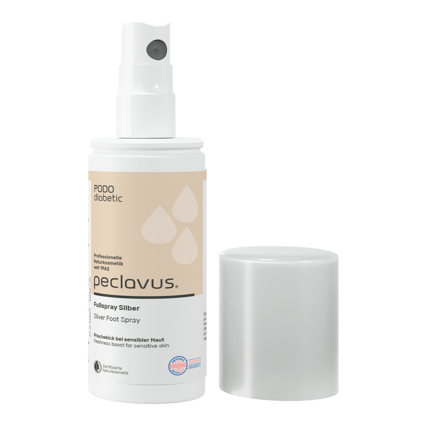 peclavus PODOdiabetic Fußspray Silber, sehr trockene und sensible Haut