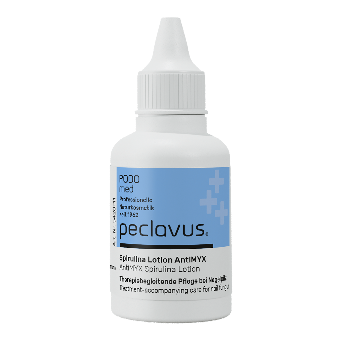peclavus PODOmed Spirulina Lotion AntiMYX, pilzempfindliche Nägel