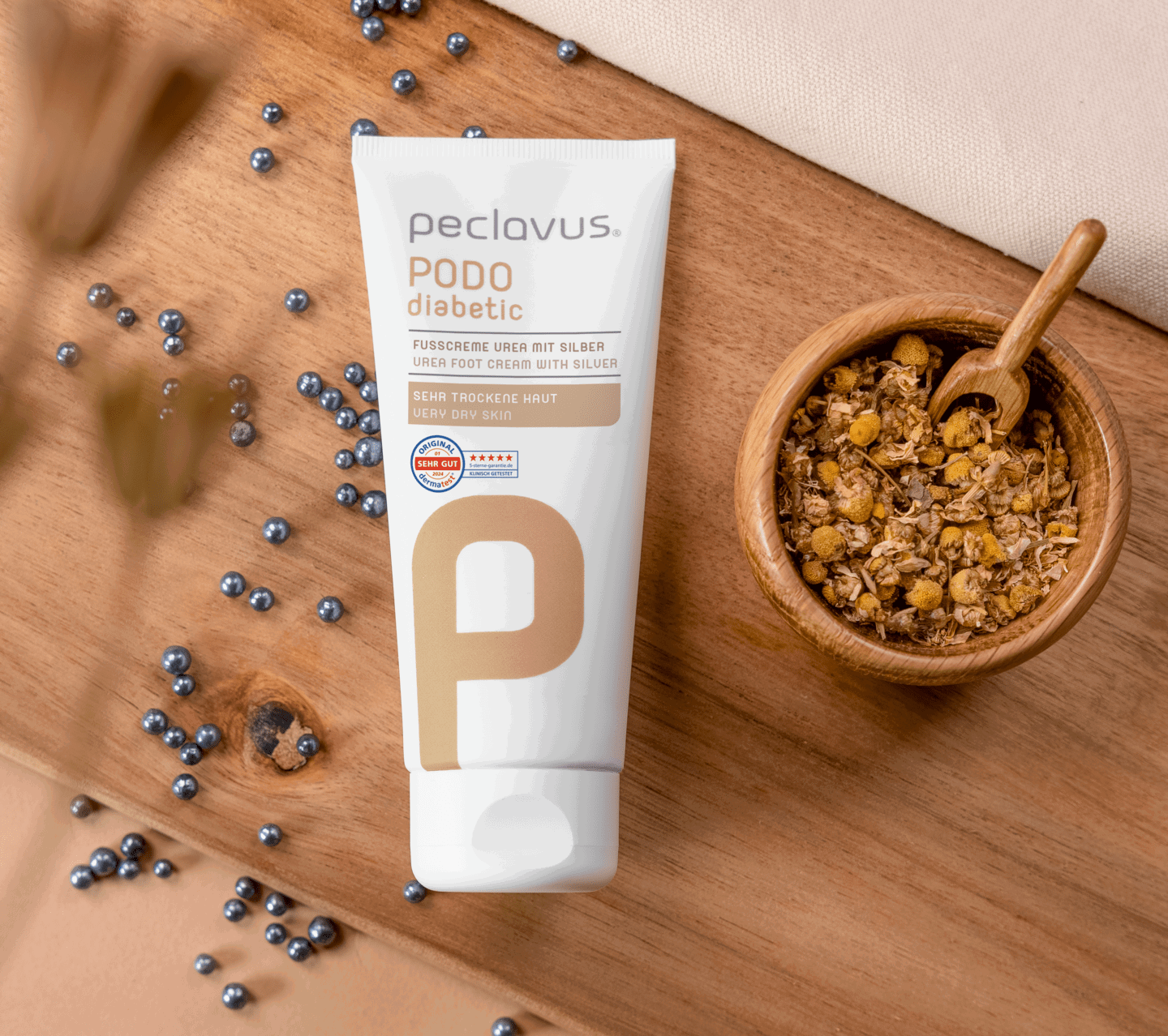 peclavus PODOdiabetic Fußcreme Urea mit Silber, sehr trockene und sensible Haut